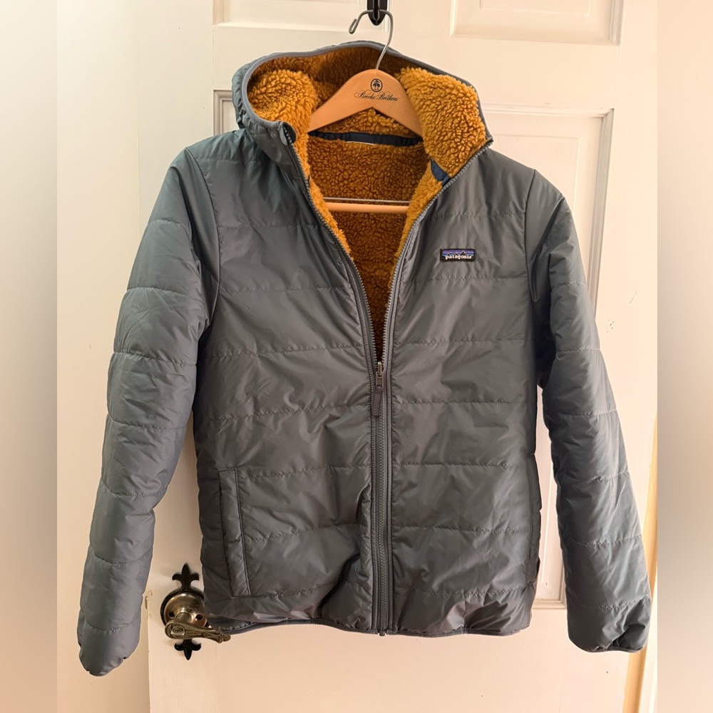 Patagonia Gray Reversible Fleece Lined Coat